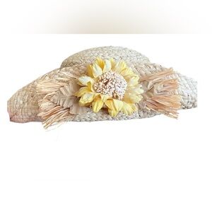 Vintage Straw Floral Hat👒👒